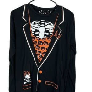 Denim & Flower Halloween Long Sleeve Cotton Shirt Men’s Size S